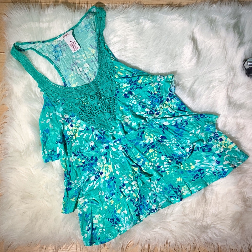 Tiered Floral Tank Top